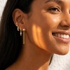 image:imageCicy Bell Dangle Chain Earrings For Women 18k Gold Plated Stack Earrings  Hypoallergenic Cubic Zirconia Stud EarringS Trendy Jewelry Huggie Hoops Dainty Lightweight Earrings For GiftStyle A