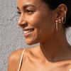 image:imageCicy Bell Dangle Chain Earrings For Women 18k Gold Plated Stack Earrings  Hypoallergenic Cubic Zirconia Stud EarringS Trendy Jewelry Huggie Hoops Dainty Lightweight Earrings For GiftStyle F