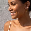 image:imageCicy Bell Dangle Chain Earrings For Women 18k Gold Plated Stack Earrings  Hypoallergenic Cubic Zirconia Stud EarringS Trendy Jewelry Huggie Hoops Dainty Lightweight Earrings For GiftStyle D