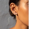 image:imageCicy Bell Dangle Chain Earrings For Women 18k Gold Plated Stack Earrings  Hypoallergenic Cubic Zirconia Stud EarringS Trendy Jewelry Huggie Hoops Dainty Lightweight Earrings For GiftStyle F