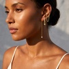 image:imageCicy Bell Dangle Chain Earrings For Women 18k Gold Plated Stack Earrings  Hypoallergenic Cubic Zirconia Stud EarringS Trendy Jewelry Huggie Hoops Dainty Lightweight Earrings For GiftStyle B