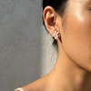 image:imageCicy Bell Women Flower Earrings 18k Gold Plated 925 Silver Post Earrings  Hypoallergenic 925 Sterling Silver Post Colorful Cubic Zirconia Stud Earrings Floral Jewelry Gift For HerWhite Floral