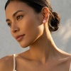 image:imageCicy Bell Women Flower Earrings 18k Gold Plated 925 Silver Post Earrings  Hypoallergenic 925 Sterling Silver Post Colorful Cubic Zirconia Stud Earrings Floral Jewelry Gift For HerPink