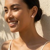 image:imageCicy Bell Women Flower Earrings 18k Gold Plated 925 Silver Post Earrings  Hypoallergenic 925 Sterling Silver Post Colorful Cubic Zirconia Stud Earrings Floral Jewelry Gift For HerPink