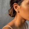 image:imageCicy Bell Women Flower Earrings 18k Gold Plated 925 Silver Post Earrings  Hypoallergenic 925 Sterling Silver Post Colorful Cubic Zirconia Stud Earrings Floral Jewelry Gift For HerRainbow