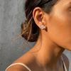 image:imageCicy Bell Women Flower Earrings 18k Gold Plated 925 Silver Post Earrings  Hypoallergenic 925 Sterling Silver Post Colorful Cubic Zirconia Stud Earrings Floral Jewelry Gift For HerWhite
