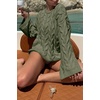 image:imageCicy Bell Womens Oversized Cable Knit Sweaters Fall Casual Long Sleeve Crewneck Chunky Loose Fit Pullover TopsArmy Green