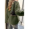 image:imageCicy Bell Womens Oversized Cable Knit Sweaters Fall Casual Long Sleeve Crewneck Chunky Loose Fit Pullover TopsArmy Green