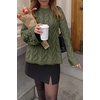 image:imageCicy Bell Womens Oversized Cable Knit Sweaters Fall Casual Long Sleeve Crewneck Chunky Loose Fit Pullover TopsArmy Green