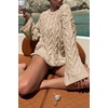 image:imageCicy Bell Womens Oversized Cable Knit Sweaters Fall Casual Long Sleeve Crewneck Chunky Loose Fit Pullover TopsKhaki