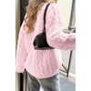 image:imageCicy Bell Womens Oversized Cable Knit Sweaters Fall Casual Long Sleeve Crewneck Chunky Loose Fit Pullover TopsPink