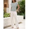 image:imageCicy Bell Womens Peplum Tops Summer Babydoll TShirts Dressy Casual Blouse  Crew NeckCap SleevePleatedBusiness CasualWork Office TeesTrendy FashionElegant Ladies Solid ShirtsFormal OutfitsLight Grey