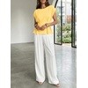 image:imageCicy Bell Womens Peplum Tops Summer Babydoll TShirts Dressy Casual Blouse  Crew NeckCap SleevePleatedBusiness CasualWork Office TeesTrendy FashionElegant Ladies Solid ShirtsFormal OutfitsLight Yellow