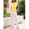 image:imageCicy Bell Womens Peplum Tops Summer Babydoll TShirts Dressy Casual Blouse  Crew NeckCap SleevePleatedBusiness CasualWork Office TeesTrendy FashionElegant Ladies Solid ShirtsFormal OutfitsLight Yellow