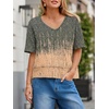 image:imageCicy Bell Womens Summer V Neck T Shirts Casual Short Sleeve Flowy Tops Cute Loose Fit Basic TeesGray Orange