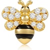 image:imageCicy Bell Bee Stud Earrings For Women 18k Gold Plated Animal Jewelry  925 Sterling Silver Post Animal Jewelry With Cubic Zirconia Wings Cute Tiny Bumble ShimmeringGold