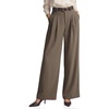 image:imageCicy Bell Womens Wide Leg Dress Pants Business High Waisted Pleated Pants  Wear to Work Trendy Casual Work Office Palazzo Pants Loose FitMocha Brown
