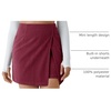 image:imageCicy Bell Womens Corduroy Mini Skirt High Waisted Aline Fall Skirts  Side Slit Builtin Shorts Wrap Skort Business Casual Work OfficeBurgundy