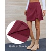 image:imageCicy Bell Womens Corduroy Mini Skirt High Waisted Aline Fall Skirts  Side Slit Builtin Shorts Wrap Skort Business Casual Work OfficeBurgundy