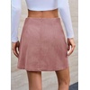image:imageCicy Bell Womens Corduroy Mini Skirt High Waisted Aline Fall Skirts  Side Slit Builtin Shorts Wrap Skort Business Casual Work OfficePink