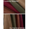 image:imageCicy Bell Womens Corduroy Mini Skirt High Waisted Aline Fall Skirts  Side Slit Builtin Shorts Wrap Skort Business Casual Work OfficeRedbrown