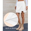 image:imageCicy Bell Womens Corduroy Mini Skirt High Waisted Aline Fall Skirts  Side Slit Builtin Shorts Wrap Skort Business Casual Work OfficeWhite