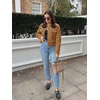 image:imageCicy Bell Womens Cropped Tweed Blazers Jacket Collarless Button Down Coats  Business Dressy Casual Trendy Work Office Fall Winter Spring FashionBrown