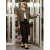 image:imageCicy Bell Womens Cropped Tweed Blazers Jacket Collarless Button Down Coats  Business Dressy Casual Trendy Work Office Fall Winter Spring FashionCoffee