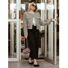 image:imageCicy Bell Womens Cropped Tweed Blazers Jacket Collarless Button Down Coats  Business Dressy Casual Trendy Work Office Fall Winter Spring FashionGrey