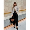 image:imageCicy Bell Womens Cropped Tweed Blazers Jacket Collarless Button Down Coats  Business Dressy Casual Trendy Work Office Fall Winter Spring FashionLight Grey
