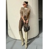 image:imageCicy Bell Womens Cropped Tweed Blazers Jacket Collarless Button Down Coats  Business Dressy Casual Trendy Work Office Fall Winter Spring FashionLight Brown