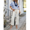 image:imageCicy Bell Womens Floral Puff Sleeve Tops Dressy Casual Boutique Shirts  V Neck Boho Print Patchwork Short Sleeve Summer Beach VacationBlue