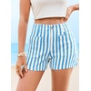 image:imageCicy Bell Womens Summer Striped Shorts High Waisted Jorts Wide Leg Jeans  with Pockets Casual Soft Breathable Beach VacationBlue