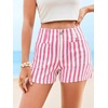 image:imageCicy Bell Womens Summer Striped Shorts High Waisted Jorts Wide Leg Jeans  with Pockets Casual Soft Breathable Beach VacationPink