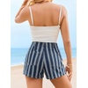 image:imageCicy Bell Womens Summer Striped Shorts High Waisted Jorts Wide Leg Jeans  with Pockets Casual Soft Breathable Beach VacationStyle Bnavy