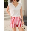image:imageCicy Bell Womens Summer Striped Shorts High Waisted Jorts Wide Leg Jeans  with Pockets Casual Soft Breathable Beach VacationStyle Cpink