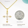 image:imageCicy Bell Cross Necklace for Women 18K Gold Plated Cubic pendant necklace  Cross Faith Pendant Necklaces Waterproof Simple Cute Christian Baptism Religious Layered Necklace Gold JeweryGold E