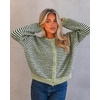 image:imageCicy Bell Womens Striped Cardigan Sweaters Puff Long Sleeve Button Down Color Block Casual Knit TopsArmy Green