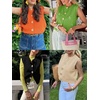 image:imageCicy Bell Womens Cropped Sweater Vests Sleeveless Button Up Knit Tank Tops  Crew NeckLoose FitKhaki