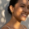 image:imageCicy Bell Hoop Earrings for Women 14K Gold Plated Chunky Small Jewelry Sets  Multipacks Cartilage Multiple Piercings Stack Hypoallergenic Jewelry Sets Non TarnishGold B