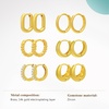 image:imageCicy Bell Hoop Earrings for Women 14K Gold Plated Chunky Small Jewelry Sets  Multipacks Cartilage Multiple Piercings Stack Hypoallergenic Jewelry Sets Non TarnishGold B