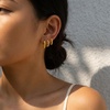 image:imageCicy Bell Hoop Earrings for Women 14K Gold Plated Chunky Small Jewelry Sets  Multipacks Cartilage Multiple Piercings Stack Hypoallergenic Jewelry Sets Non TarnishGold B