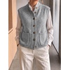 image:imageCicy Bell Women Cap Sleeve Sweater Vest Button Down Sleeveless CardigansGrey