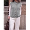 image:imageCicy Bell Women Cap Sleeve Sweater Vest Button Down Sleeveless CardigansGrey