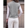 image:imageCicy Bell Women Cap Sleeve Sweater Vest Button Down Sleeveless CardigansGrey