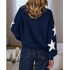 image:imageCicy Bell Women Star Pattern Pullover Sweater Crew Neck Long Sleeve SweaterNavy