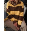 image:imageCicy Bell Women Striped Color Block Cardigan Zip Long Sleeve Knit SweaterYellow