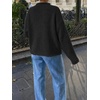 image:imageCicy Bell Womens Cropped Sweater Rolled Neck Knit Fall Pullover TopsBlack