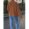 image:imageCicy Bell Womens Cropped Sweater Rolled Neck Knit Fall Pullover TopsBrown