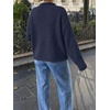 image:imageCicy Bell Womens Cropped Sweater Rolled Neck Knit Fall Pullover TopsNavy